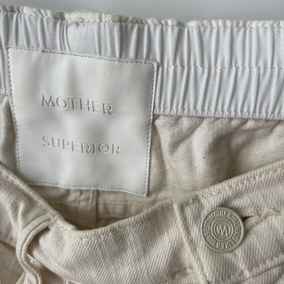 Mother Superior The Half Spring Pleated Greaser Ankle Wide Leg Jeans Act Natural - Picture 10 of 13